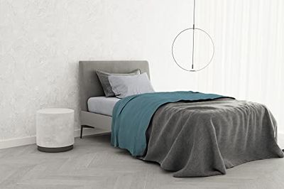Italian Bed Linen Completo letto 100% Cotone TRENDY CHIC, Piazza e Mezza, Ottanio