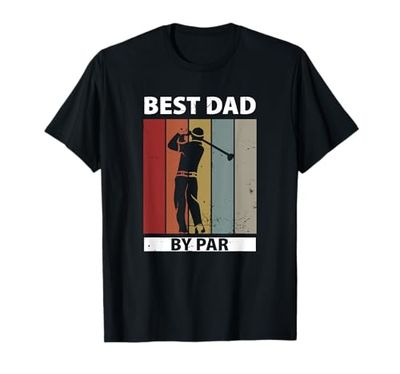 Golfer Dad Retro Golfing Father - Best Dad By Par T-Shirt