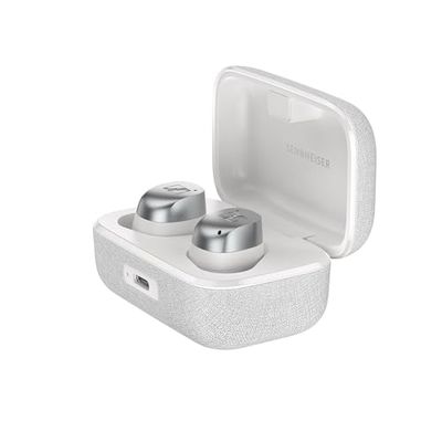 Sennheiser MOMENTUM True Wireless 4 (Nuovo 2024) Smart Earbuds con Bluetooth 5.4, suono cristallino, design confortevole, durata della batteria di 30 ore e Adaptive ANC - Bianco Argento