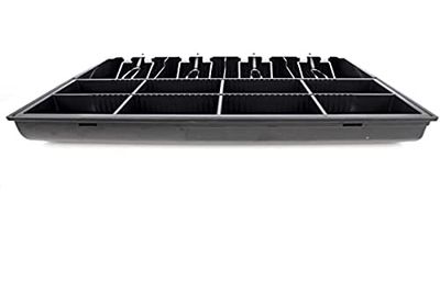 PHOENIX TECHNOLOGIES - Bandeja para cajón portamonedas de dinero en efectivo con 4 compartimentos de billetes y 8 de monedas negra universal 35,5 x 32,6 cm Cash Drawer