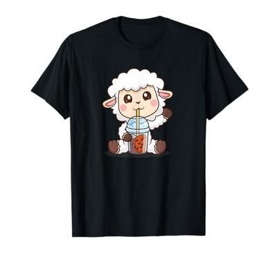 Cute Funny Kawaii Kids Bubble Tea Boba Tea Lamb Lover Maglietta