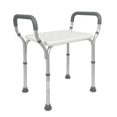 Douchekruk, In hoogte verstelbaar, Met armleuningen en anti-slip doppen, Acueducto, Mobiclinic
