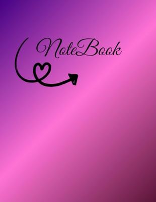 Twilight Hues Notebook: 8.5×11 Inches , 150 Pages ,Purple and Pink color