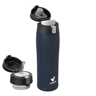 AORIN Gourde Isotherme, 500ml Bouteille Isotherme, Gourde Enfant en Acier Inox 18/8, Gourde Sport Anti-Fuite, Mug Isotherme sans BPA pour Sport, Extérieur et Quotidien