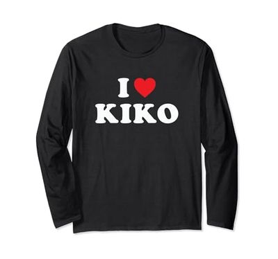 Regalo per nome Kiko, I Love Kiko Heart Kiko Maglia a Manica