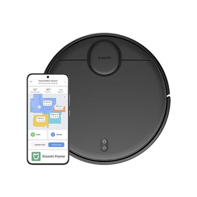 Xiaomi T12 Robotstofzuiger, slimme robotstofzuiger met dweilfunctie, robotstofzuiger met 3500 Pa, LiDAR navigatie, obstakelherkenning, tot 130 minuten looptijd, app-bediening, tapijt voor dierenharen