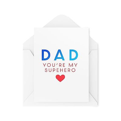 Dad Card - Father's Day Cards - Dad You're My Superhero - Cards for Daddy - Dad Birthday Card - Cute Cards from the Kids - CBH1751