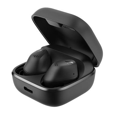 Sennheiser ACCENTUM True Wireless Auricolari - Suono cristallino con ANC ibrido, design ergonomico, durata della batteria di 28 ore, interfaccia tattile e doppio microfono - Nero