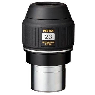 PENTAX smc XW 23 2-tums okular för astronomiska teleskop. Extra brett synfält, med ett verkligt synfält på 85°, hela 20mm toppunktsavstånd underlättar för glasögonbärare. Väderskyddad.