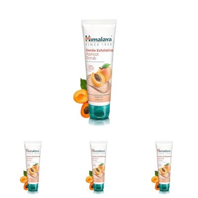 Himalaya Gentle Exfoliating Apricot Scrub| Suitable for all skin types - 75ml (Pack of 4)