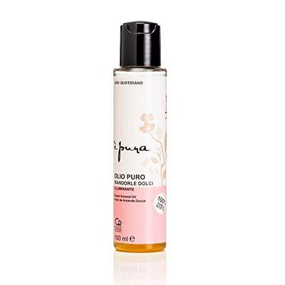 È Pura - Olio Puro di Mandorle - Olio di Mandorle Rivitalizzante e Idratante - Dona Luminosità e Vigore ai Capelli Secchi, Nutre la Pelle Rossa e Irritata - Prodotti per Capelli e Corpo - 100 ml