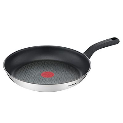 Tefal Comfort Max Poêle 30 cm, Induction, Revêtement antiadhésif, Acier inoxydable haute qualité, Indicateur de température Thermo-Spot, Poignée thermo-isolée G7260744