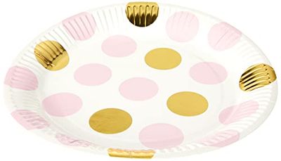 Neviti 771280 Pattern Works-Plate Pink Dots, 23 x 23 x 1.5 cm