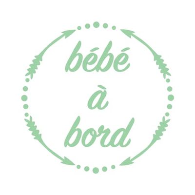 Ambiance Sticker Autocollant de Voiture Bébé à Bord Menthe - H15 x L15 cm