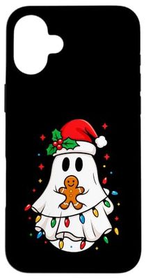Ghost Halloween Merry Christmas Gingerbread Xmas Santa Case for iPhone 16 Plus