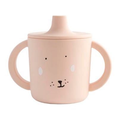 Trixie - Mrs Rabbit Silicone Sippy Cup - 4m+ - 100% Food Grade Silicone - Pink