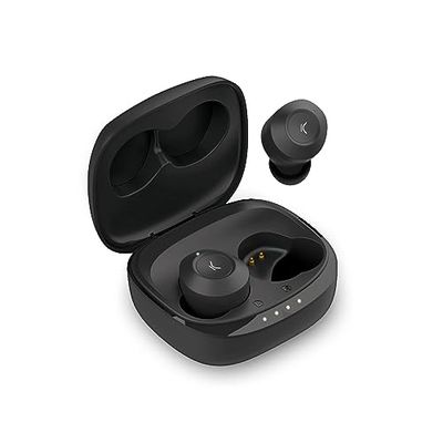 KSIX Oblivion Casque sans Fil Bluetooth, Microphone HD pour appels, résistant à l'eau, Assistants vocaux, 19h d'autonomie, True Wireless Stereo, Contrôle Tactile, Noir
