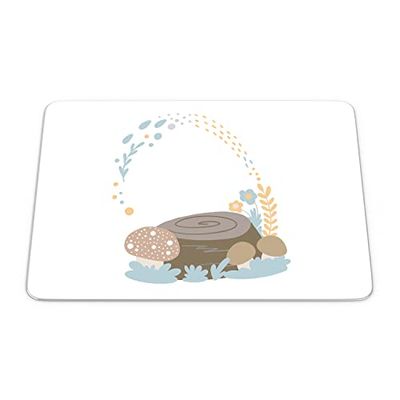 Bonamaison, Tappetino per mouse rettangolare, con stampa digitale, antiscivolo, per ufficio e casa, dimensioni: 22 x 18 cm