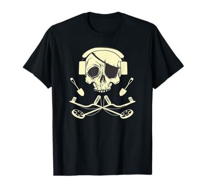 Detector de metales skull Detectoring Metaldetector Camiseta