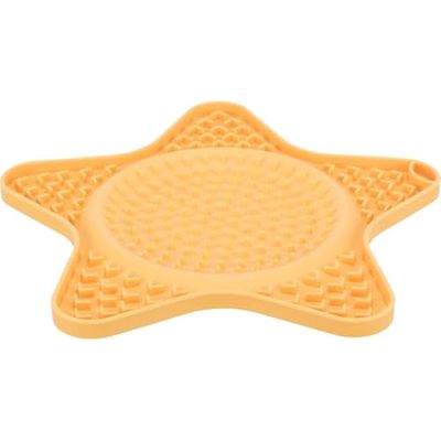 Trixie - Tovaglia per leccare Lick'n'Snack Animali Domestici, Vassoio per Leccare Silicone, 23,5 cm, Giallo, Antiscivolo, Adatto Lavastoviglie e Congelatore