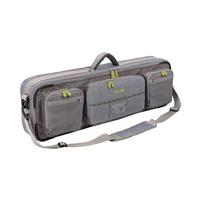 Allen Company Cottonwood vlieghengel & versnellingsbak, geschikt voor maximaal 4 hengels, zwaar honingraatframe, olijf, Grijs/Lime, 1674 CU IN / 27 L, Cottonwood Vlieghengel
