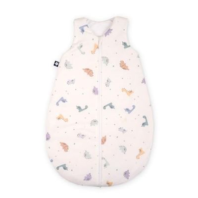 Julius Zöllner Slaapzak jersey, warme vulling 2,5 TOG, wasbaar op 60 °C, Made in Germany, OEKO TEX Standard 100, Little Dinos, mt. 68/74