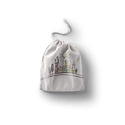 Bonamaison Printed Cotton Produce Bag with Drawstring, Reusable Grocery Bag, Biodegradable Eco-Friendly Bags, Travel Pouch, Sachet Bags, Shopping Bag, Eco Friendly, Foldable, Size: 20x30 Cm
