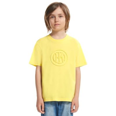 Inter T-Shirt Officiel – Logo en Relief – Couleurs Pastel – Football, Sport, 100% Coton