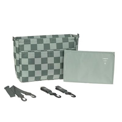 LÄSSIG Organizador para cochecito de bebé Organizador para bolso incl. enganche para cochecito y bandolera/Casual MIX Multi Bag green/olive