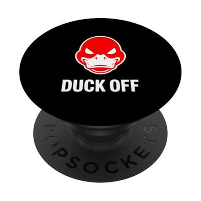 Pato Off Cheeky Cartoon Funny Animal Juego de palabras PopSockets PopGrip Adhesivo