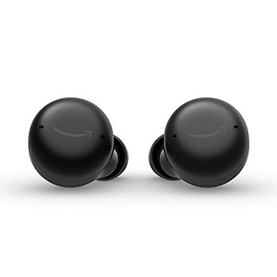 Echo Buds (Nouvelle génération) | Écouteurs Bluetooth sans fil avec Alexa, anti-bruit, microphone intégré, IPX4 résistant à l'eau | boîtier de charge sans fil |Noir