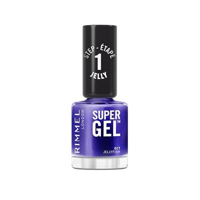 Rimmel Super Gel Jelly Gloss, 017 Jelly Fish, Smalto a lunga tenuta, Applicazione facile, Manicure effetto gel, Resistente alle scheggiature, Formula clean, 12 ml