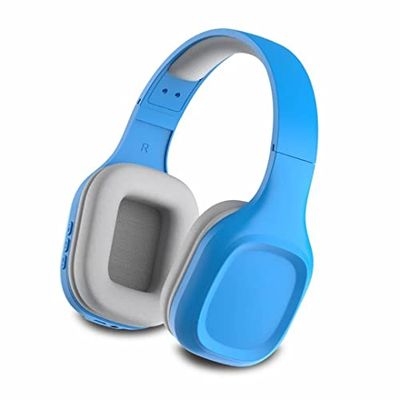 Manta Wireless Over-Ear Headphones for Kids - Headphones with Bluetooth for Kids - Bluetooth Headphones with Microphone - Kids Headphones with Duration up to 8 Hours - Volume Limit for Children - Blue