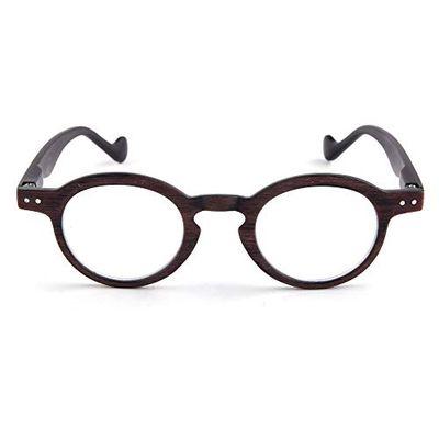 Contacta, Woody, Occhiali da Lettura per Uomo e Donna, Occhiali di Tendenza Texture Effetto Legno, Montatura con Aste Flex, Confezione con Sacchetto Portaocchiali 24g