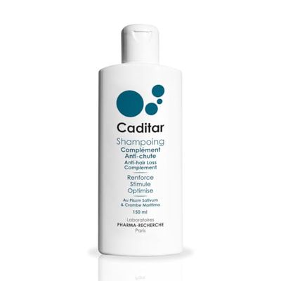 Caditar Shampoing Antichute • Flacon 150ml • Sans Parabène, Phénoxyéthanol et Silicone • Fabriqué en France par Laboratoires Pharma-Recherche