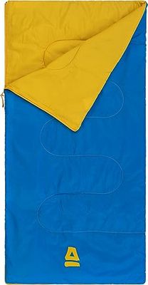 Abbey Camp Unisex jeugd 21NS-KOB kinderslaapzak, kobalt/geel, 140 x 70 cm