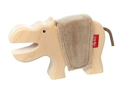 Sigikid 39507 Hippo en Bois, Cudly Wudly Figurine d'animal en Bois