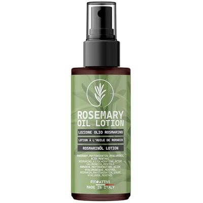 Lotion Capillaire au Romarin 100 ml, Huile de Romarin pour Cheveux for Hair Growth, Soin Avant-Shampoing et Coiffant pour la Croissance des Cheveux, Serum Naturel pour Cuir Chevelu - FITOATTIVI