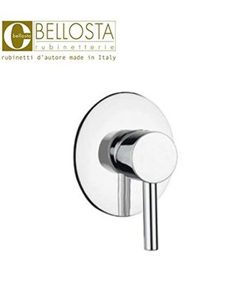 Bellosta 01-0421/N/E Parte Esterna Miscelatore Incasso Vasca Doccia Tondo, Cromo