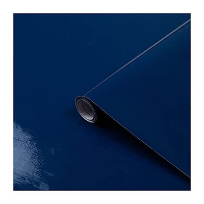 d-c-fix papier adhésif pour meuble uni-colore laque Marine Bleu - film autocollant décoratif rouleau vinyle - pour cuisine, porte - décoration revêtement peint stickers collant - 67,5 cm x 2 m