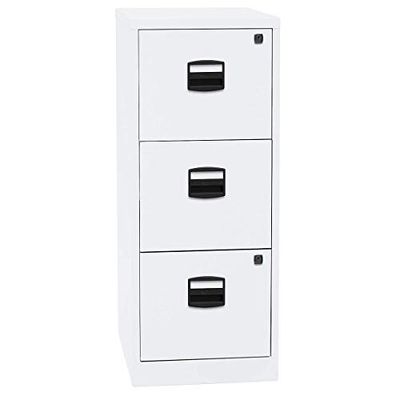 Bisley Home PFA Armoire de Rangement Suspendue avec 3 tiroirs HR en métal 696 Blanc Circulation, 40 x 41,3 x 101,5 cm