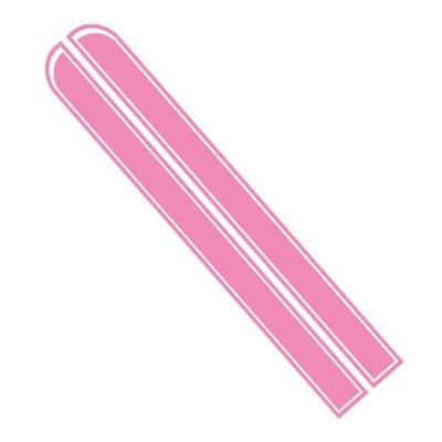 Ambiance - Pegatina para campana de coche, diseño de rayas, diseño de rayas, color rosa, 1 par de 129 x 24 cm