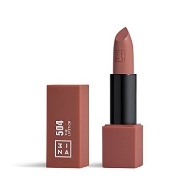 3INA MAKEUP - The Lipstick 504- Red Clay Lipstick with Vitamin E & Shea Butter to Nourish the Lips - Long Lasting Lip Colour with Matte Finish and Creamy Texture - Vegan - Cruelty Free