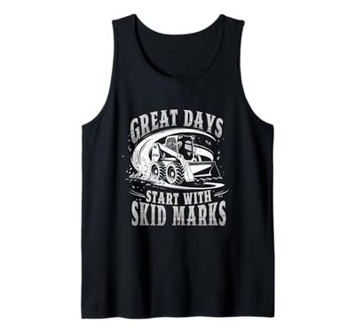 Operador De Minicargadora Skid Marks Camiseta sin Mangas