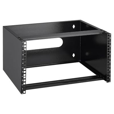 VEVOR 6U Netwerkrek voor wandmontage, 14 in/355,6 mm diepte, 50 lbs/22,68 kg maximale gewichtscapaciteit, wandmontage serverrack met kooimoeren, 482,6 mm voor ondiepe server-IT-apparatuur en