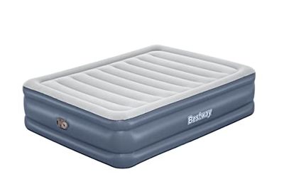 Bestway Lit Gonflable Matelas 2 Places Tritech avec Pompe Électrique Intégrée et Revêtement Antimicrobien 2,03 m X 1,52 m X 51 cm