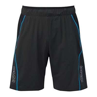 Omm Pace, Pantaloncini Uomo, Nero/Blu, XS