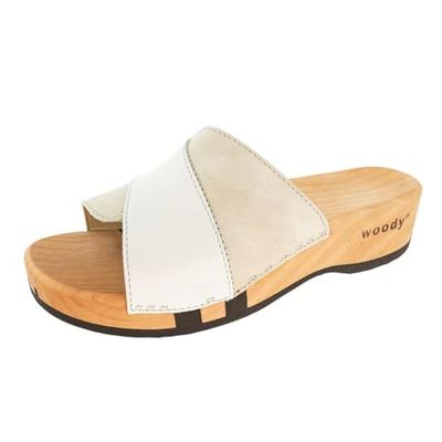 Woody Femme Lucy Sabot, Blanc crème, 42 EU