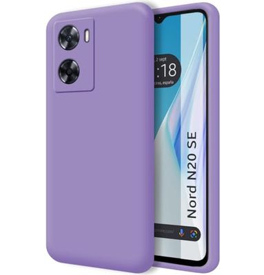 Tumundosmartphone Custodia in silicone liquido ultra morbido per Oneplus Nord N20 SE colore viola
