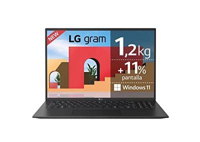 LG Gram 16Z95P-G.AA78B ordenador portatil Portátil 40,6 cm (16") WQXGA Intel® Core™ i7 16 GB LPDDR4x-SDRAM 512 GB SSD Wi-Fi 6 (802.11ax) Windows 11 Home Negro